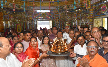 Barmer : फूलों की सजावट और 108 दीपकों की महाआरती के साथ सम्पन्न हुआ संच्चियाय माता भादवा मेला