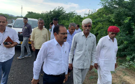 सिवाना और समदड़ी में अतिवृष्टि का जायजा लेने पहुंचे प्रभारी सचिव हरजीलाल अटल