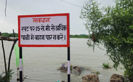 लूनी नदी में उफान से बालोतरा का बीओटी पुल बंद, बाड़मेर में रेड अलर्ट