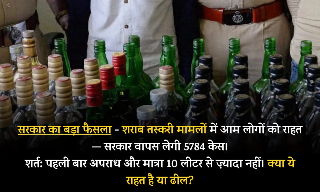राजस्थान सरकार 5784 शराब तस्करी मामलों को सशर्त वापस लेगी, जानें शर्तें