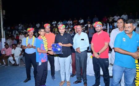 राज्य स्तरीय बॉस्केट बॉल प्रतियोगिता में पहुंचे विधायक रविंद्रसिंह भाटी, खिलाड़ियों का बढ़ाया हौसला