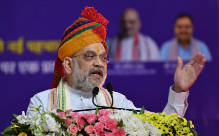 जयपुर में अमित शाह का गहलोत पर पलटवार: बोले– भाजपा कहती नहीं, करके दिखाती है।