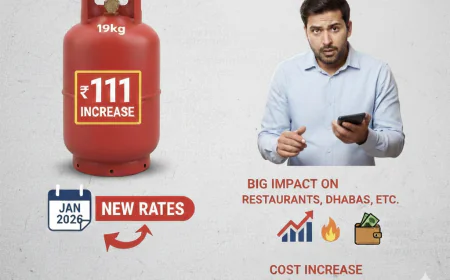 नए साल पर महंगाई का झटका: 19 किलो कमर्शियल गैस सिलेंडर 111 रुपये महंगा