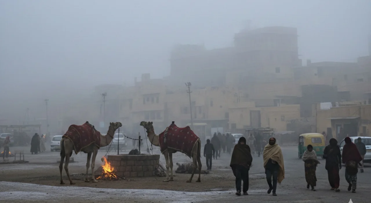 जैसलमेर में कड़ाके की सर्दी, पारा 3.3 डिग्री पहुंचा, कोहरे से जनजीवन बेहाल