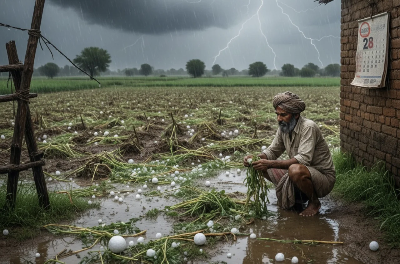 राजस्थान में मौसम का कहर: 20 जिलों में बारिश का अलर्ट, ओलावृष्टि से किसानों की फसल बर्बाद
