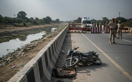 शादी का न्योता बन गया मौत का सफ़र, तेज रफ्तार बाइक डिवाइडर से टकराई, पति-पत्नी और मां की दर्दनाक मौत