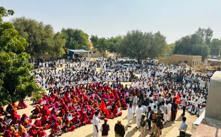 जैसलमेर के रामगढ़ में सोलर कंपनी को जमीन आवंटन पर भड़के ग्रामीण, ओरण-गोचर बचाने सड़कों पर उतरे लोग