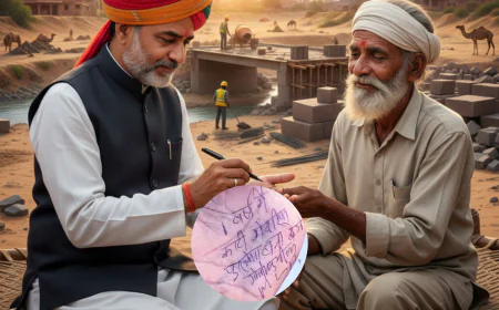 फाइलें दब सकती है, कागज खो सकता है। पर बुजुर्ग का हाथ और विधायक का वचन नहीं।