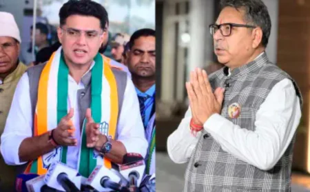 जयपुर एयरपोर्ट पर सचिन पायलट और सतीश पूनिया की मुलाकात ने बढ़ाया सियासी पारा।