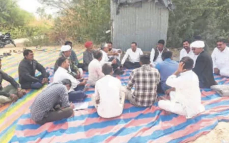 जैसलमेर नहर में पानी को तरसे किसान,तीसरे दिन भी धरना जारी