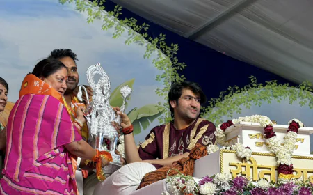 बागेश्वर बाबा से मिलने के लिए ढाई घंटे करना पड़ा वसुंधरा राजे को इंतज़ार, फिर एक घंटे हुई बातचीत