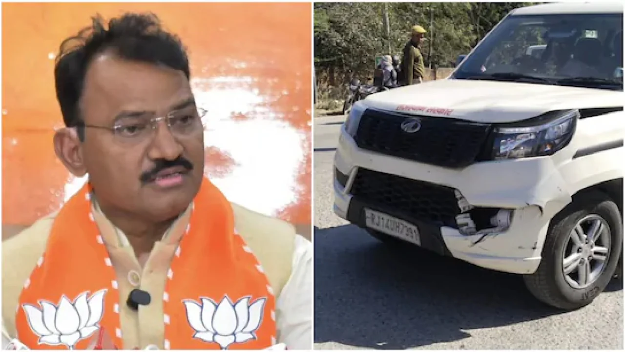 उदयपुरवाटी घाट के पास डिप्टी सीएम प्रेमचंद बैरवा के काफिले से टकराई कार, बड़ा हादसा टला