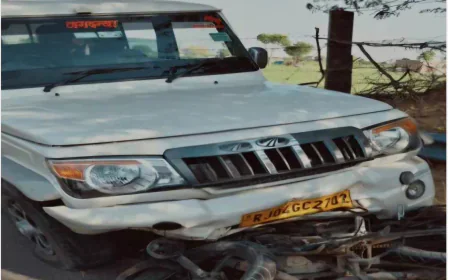 बोलेरो कैंपर ने बाइक सवार को 100 मीटर तक घसीटा, युवक की मौके पर मौत